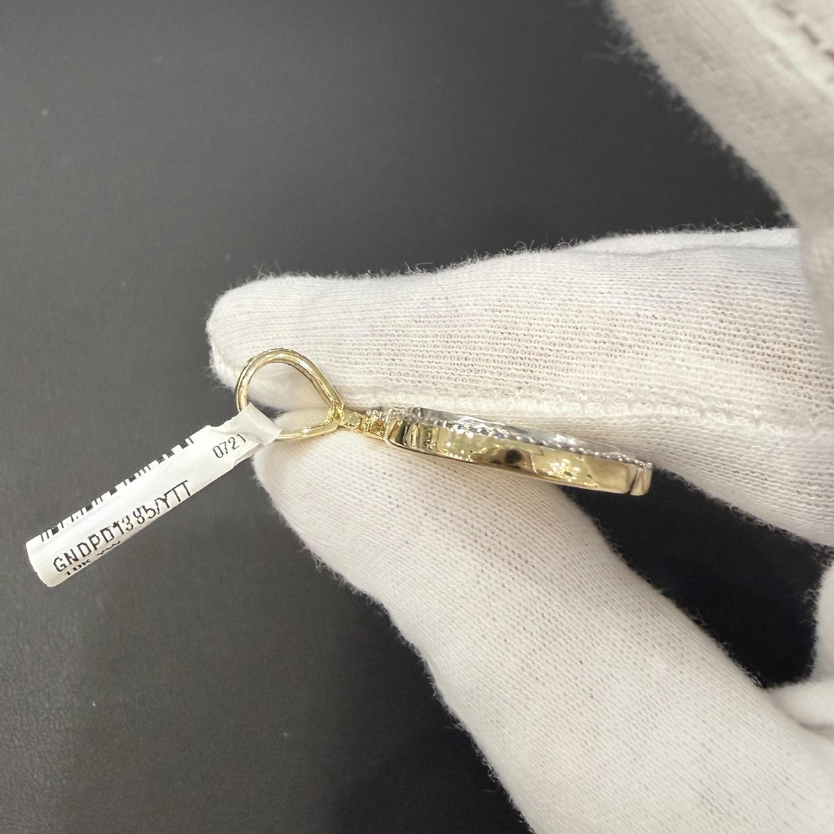 3.01ctw Diamond BOSS Baguette Round Pendant 10K Yellow Gold