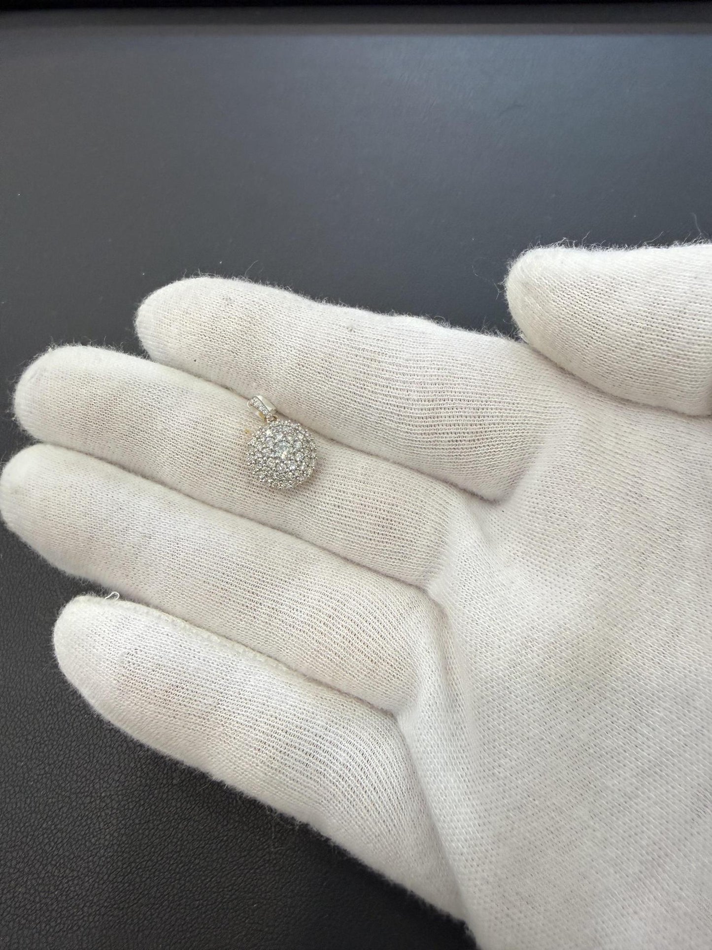 0.50ctw Diamond Round Cluster Pendant 14K Yellow Gold