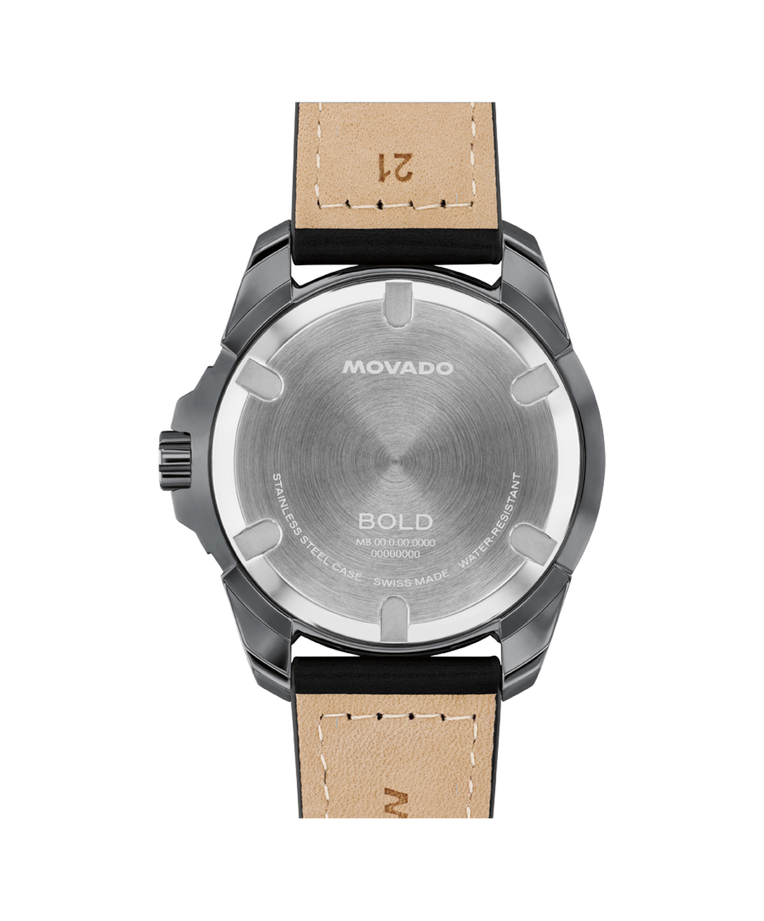 Movado BOLD Verso S Ionic Plated Gunmetal Dial Mens Watch 3601388