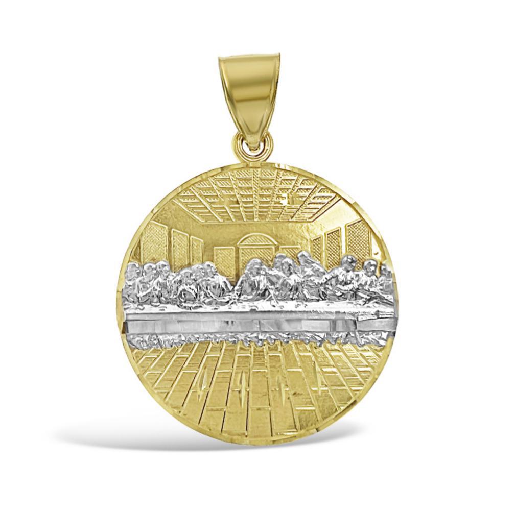 Last Supper Pendant 10K Two Tone Gold