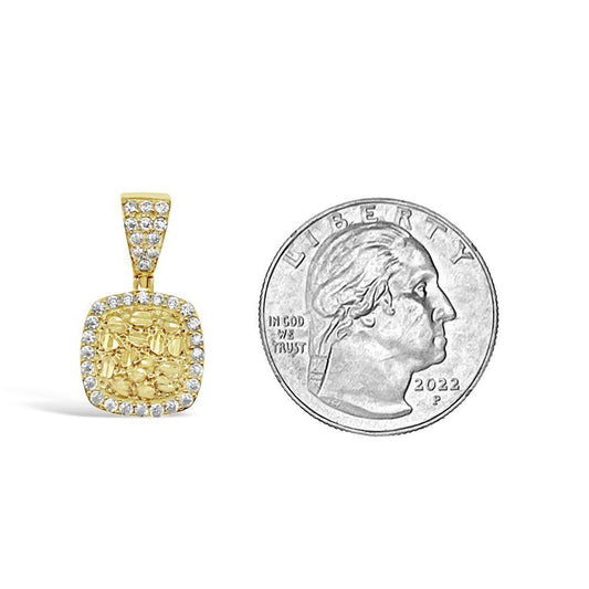 10k Yellow Gold Nugget Pendant