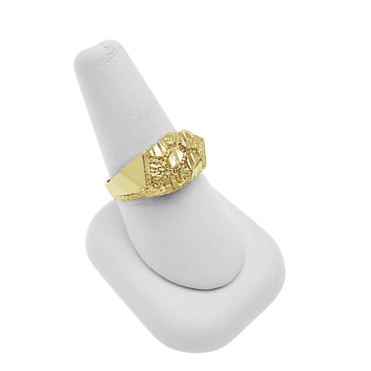 10K Yellow Gold Men's Nugget Ring