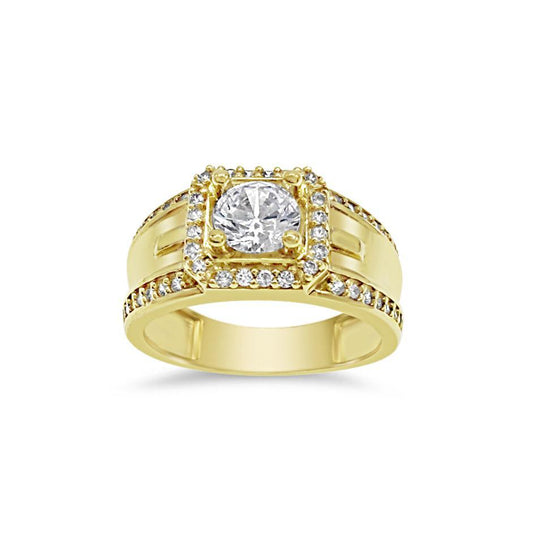 10K Yellow Gold Mens Signet Pinky Ring