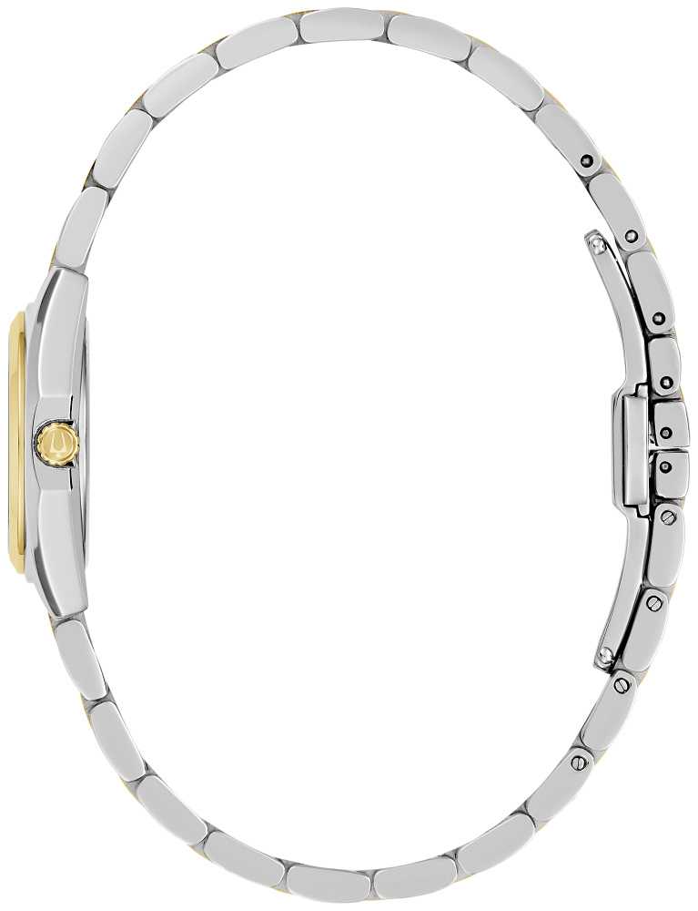 Bulova Surveyor Two Tone Green Dial Womens Watch 98L329