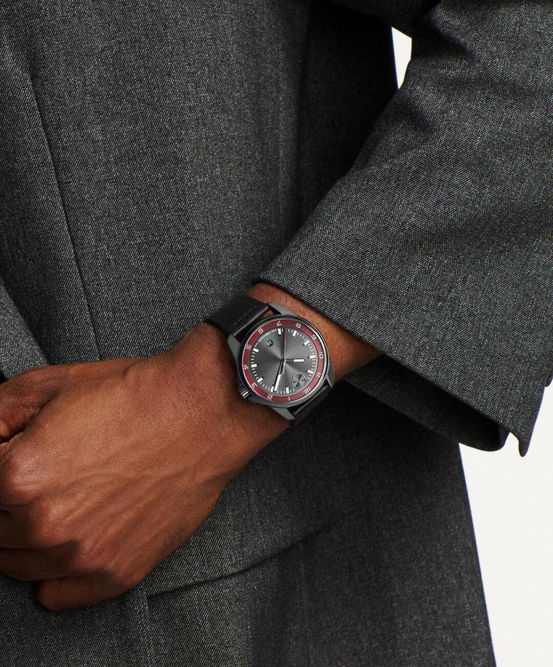 Movado BOLD Verso S Ionic Plated Gunmetal Dial Mens Watch 3601388