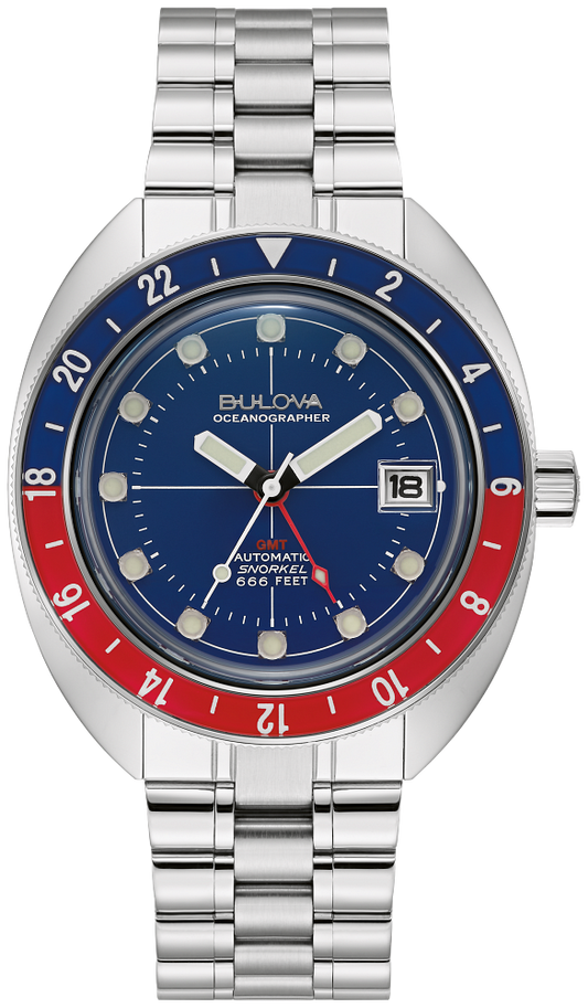 Bulova Oceanographer GMT Automatic Watch 96B405