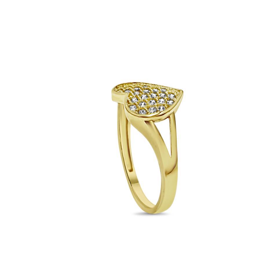 14k Yellow Gold Heart Ring