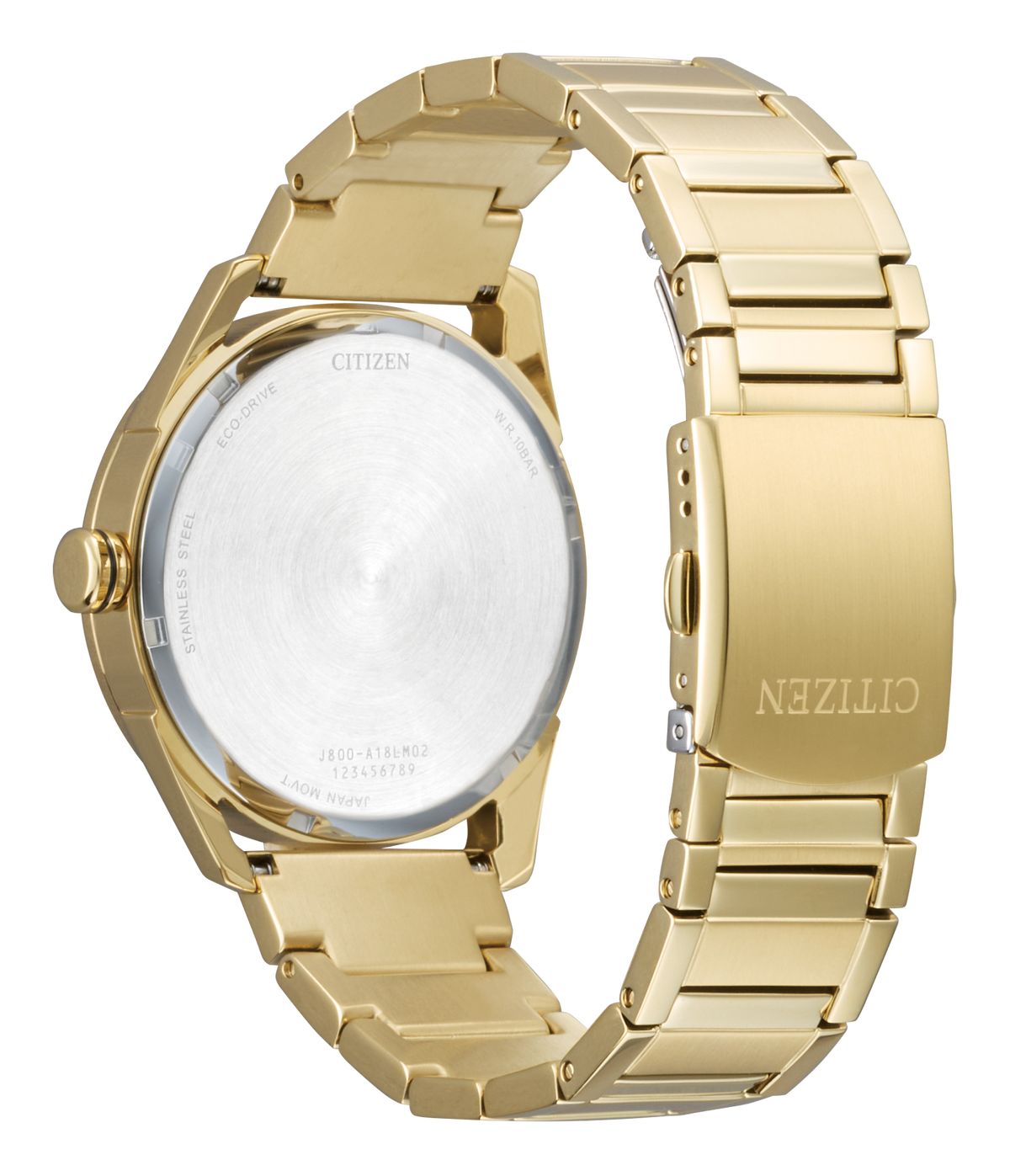 Citizen Dress Classic Gold tone Black Dial Mens Watch AW0089-52E
