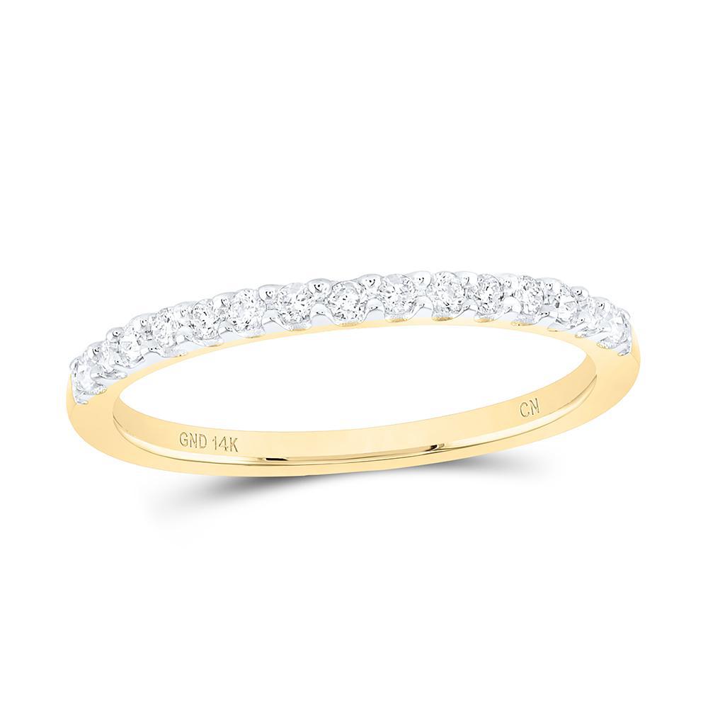 0.15ctw Diamond Wedding Band Ring 14K Yellow Gold