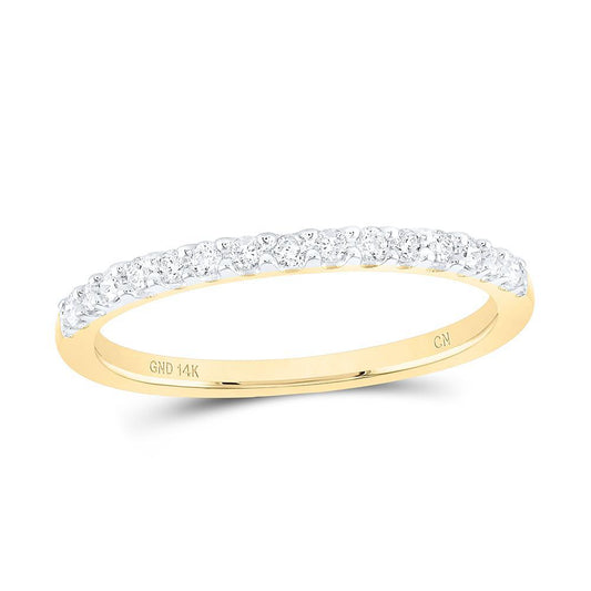 0.15ctw Diamond Wedding Band Ring 14K Yellow Gold