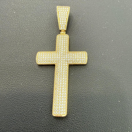 Cross Pendant 925 Sterling Silver Gold Plated