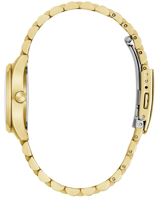 Caravelle Classic Gold tone Champagne Dial Womens Watch 44M117