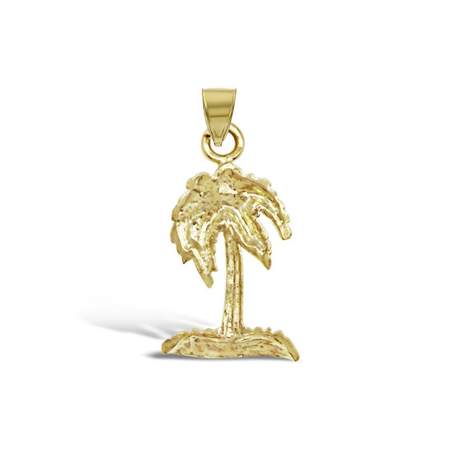 10K Gold Palm Tree Pendant Charm
