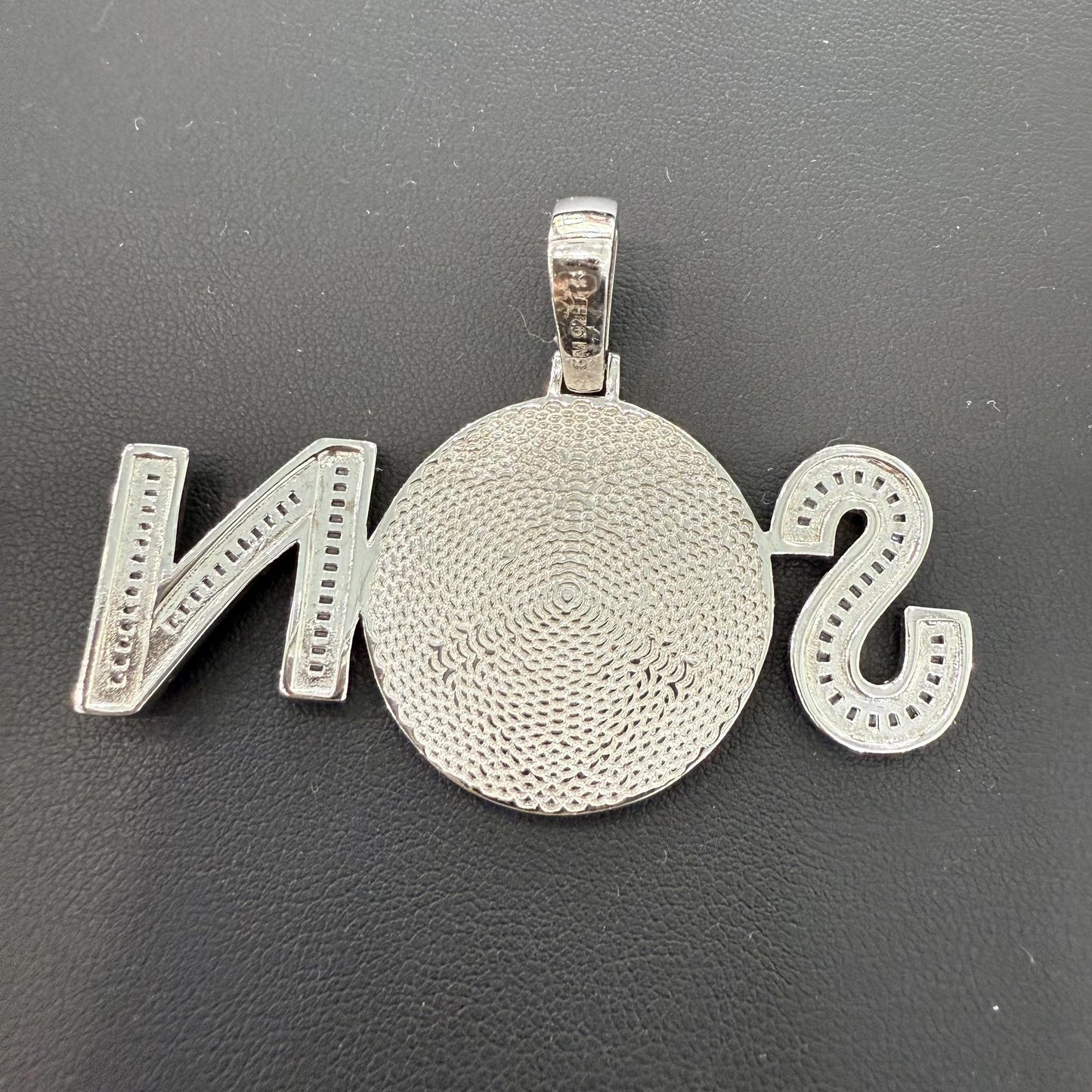 Son Memory Pendant 925 Sterling Silver CZ Iced Out Charm Picture Frame