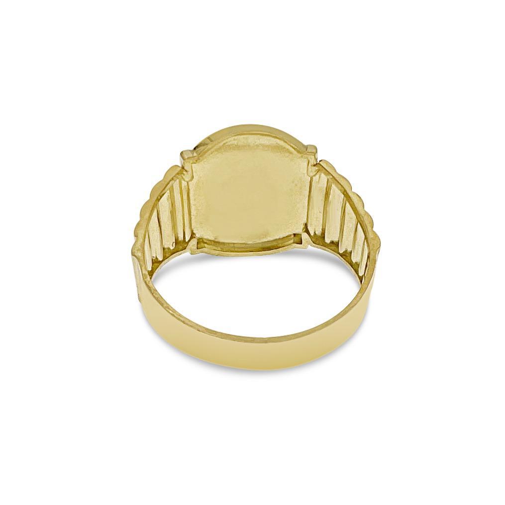 Saint Barbara Men's Ring 10k Yellow Gold Size 11