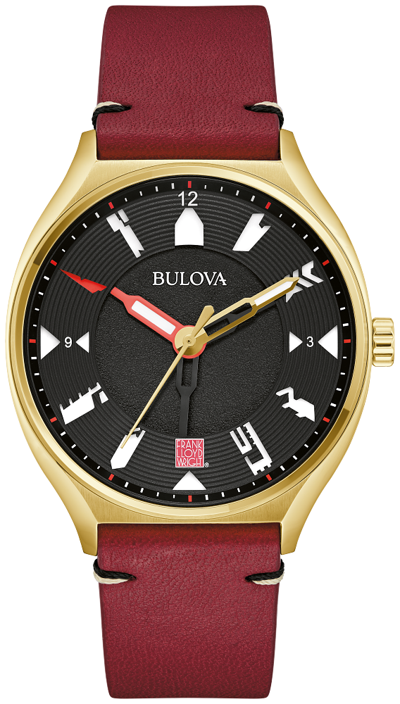 Bulova Perforated Panels Frank Lloyd Wright Automatic Mens Watch 97A192