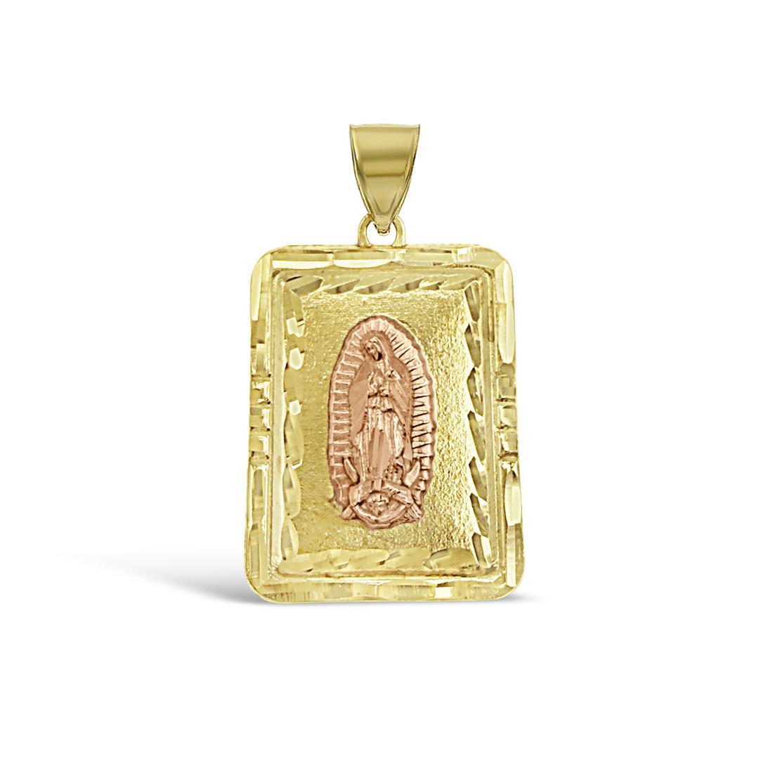10K Gold Our Lady of Guadalupe Virgin Mary Pendant