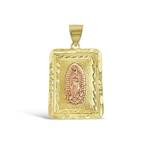 10K Gold Our Lady of Guadalupe Virgin Mary Pendant