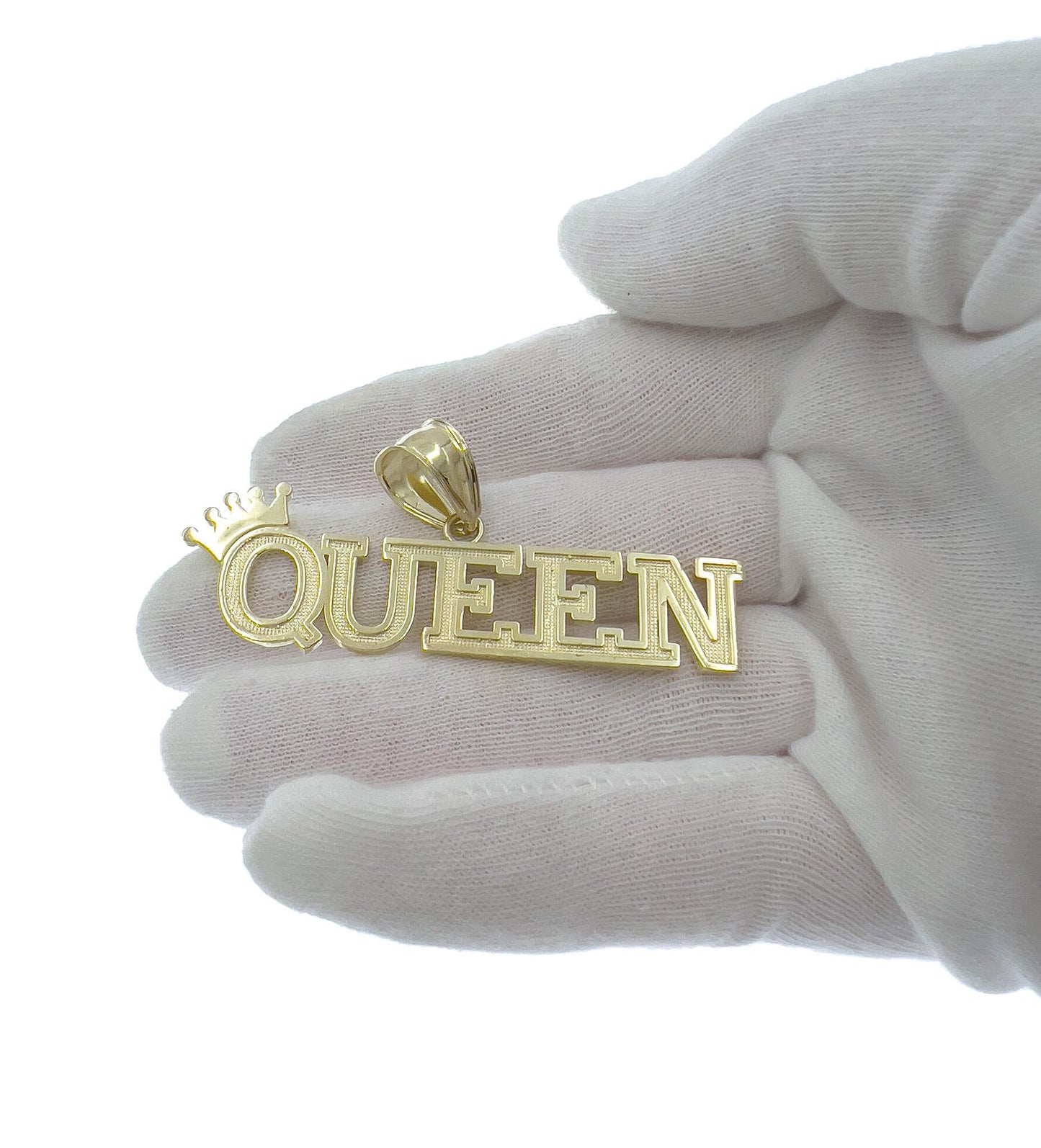 Queen Pendant 10k Yellow Gold Charm