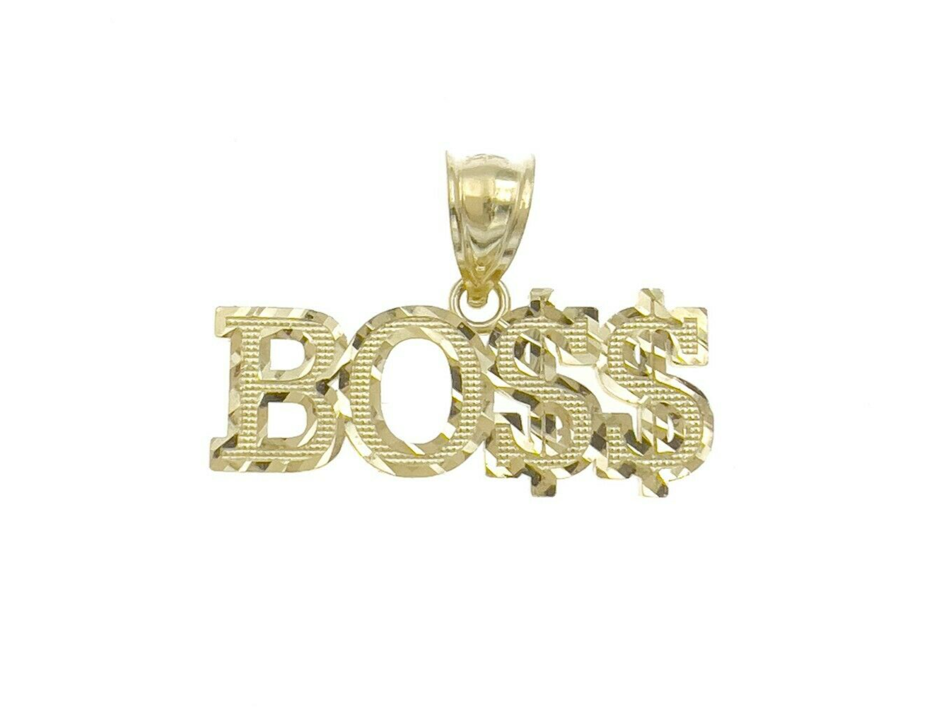 10k Yellow Gold BOSS Pendant Dollar Sign