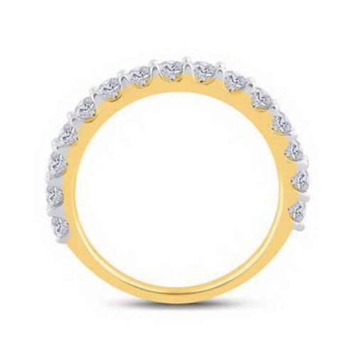 1 Ctw Diamond Single Row Wedding Anniversary Womens Band 14k Yellow Gold