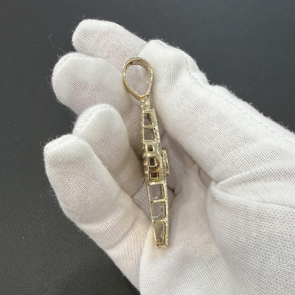 2.20ctw Diamond Cross Pendant 14K Yellow Gold