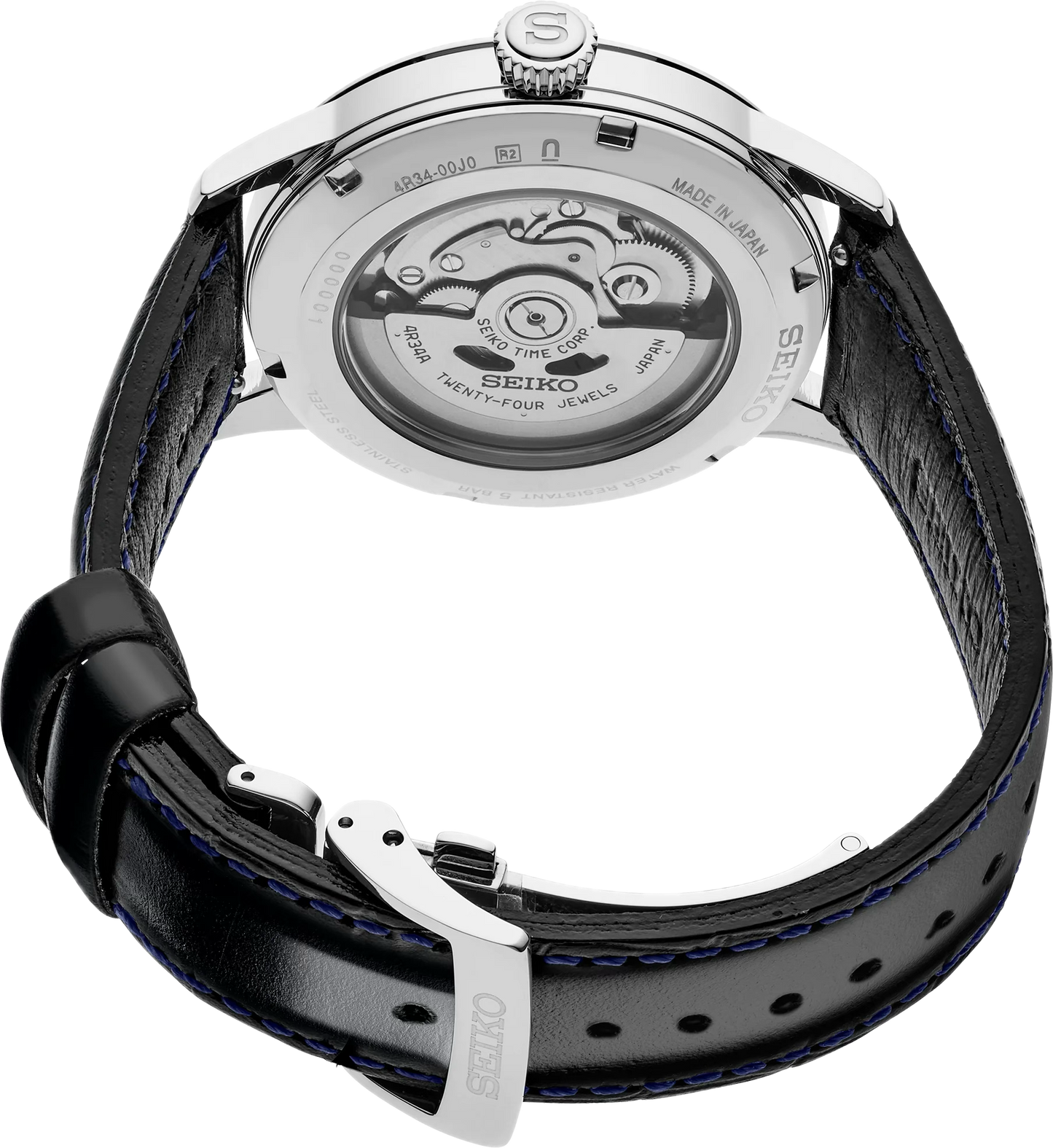 Seiko Presage Cocktail Time Automatic GMT Silver Dial Mens Watch SSK049