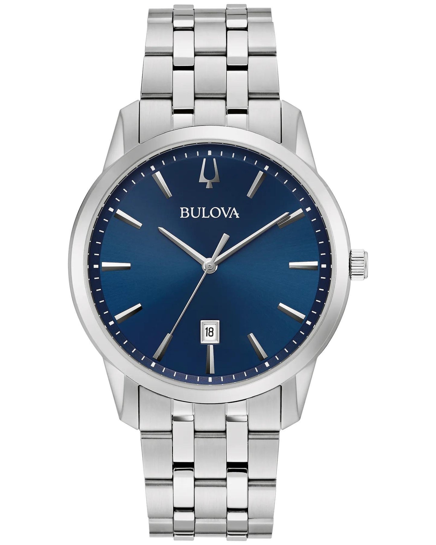 Bulova Sutton Blue Dial Watch 96B338