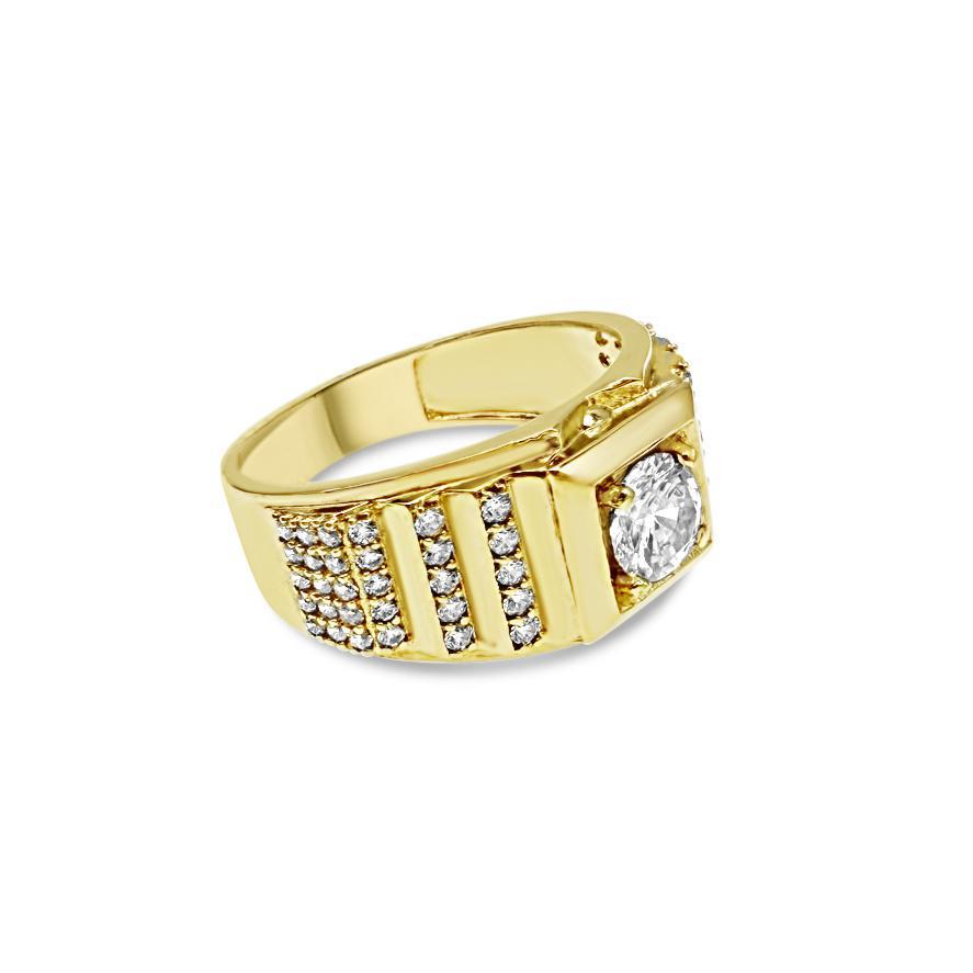 10k Yellow Gold Signet Pinky Men's Ring