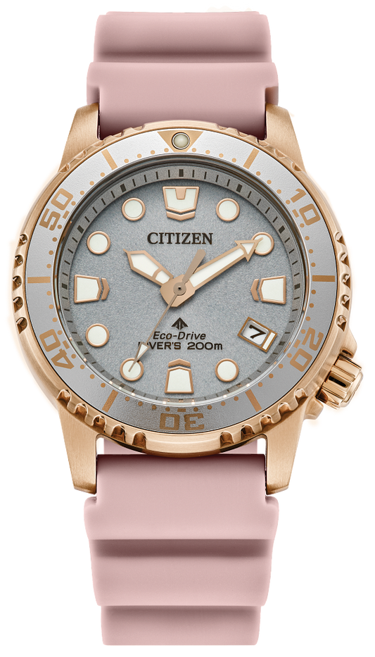 Citizen Promaster Dive Eco-Drive Pink Strap Womens Watch EO2023-00A
