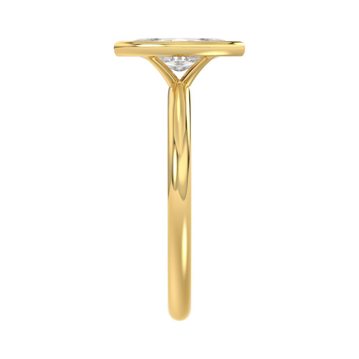 1 ct Lab Grown Marquise Diamond Solitaire Engagement Ring 14k Yellow Gold