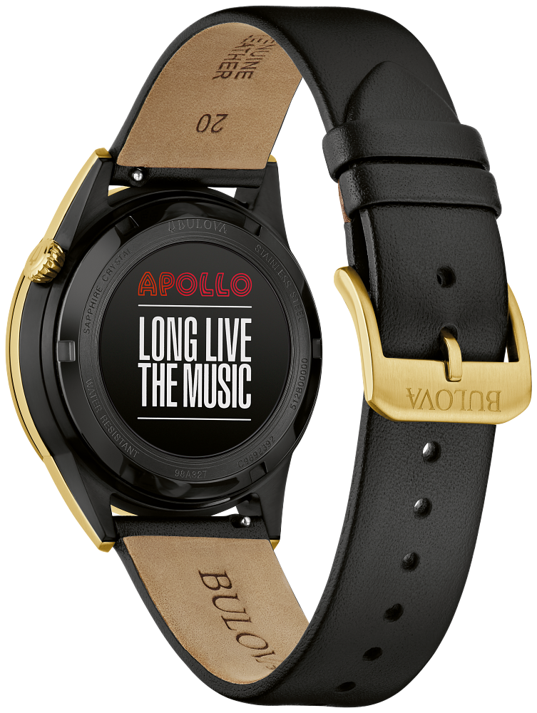 Bulova Apollo Automatic Gold & Black Mens Watch 98A327