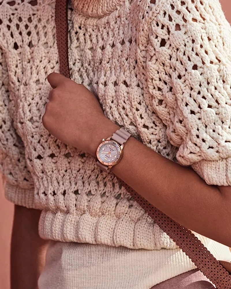 Citizen Promaster Dive Eco-Drive Rose Gold tone Pink Strap Womens Watch EO2023-00A