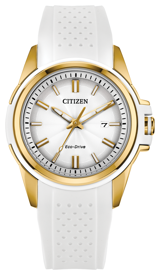 Citizen Veya White Strap Womens Watch FE1262-03A