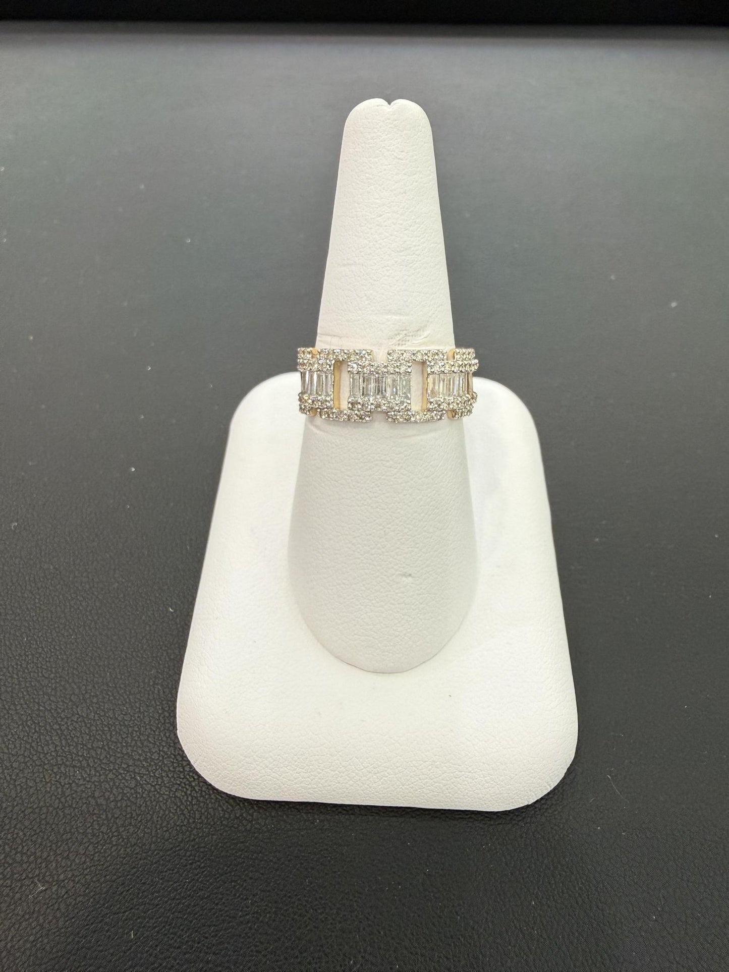 1.50ctw Diamond 10K Yellow Gold Mens Wedding Band