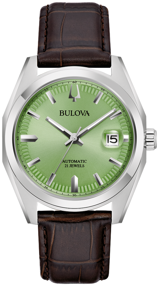 Bulova Surveyor Automatic Green Dial Watch 96B427