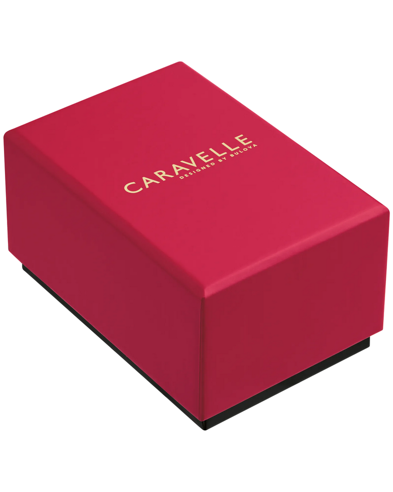 Caravelle Classic Two tone Linen Dial Womens Watch 45M121