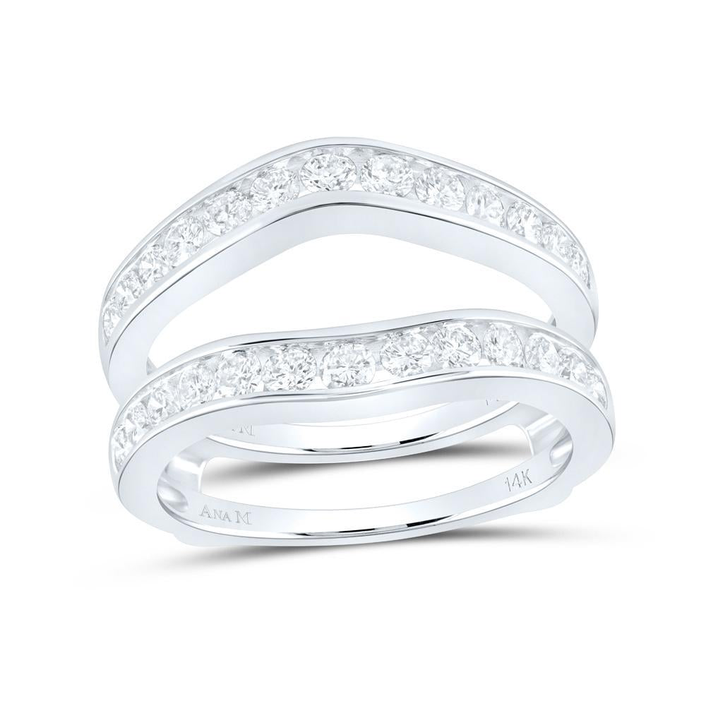 1ctw Diamond Wrap Guard Enhancer Womens Wedding Ring Band 14k White Gold