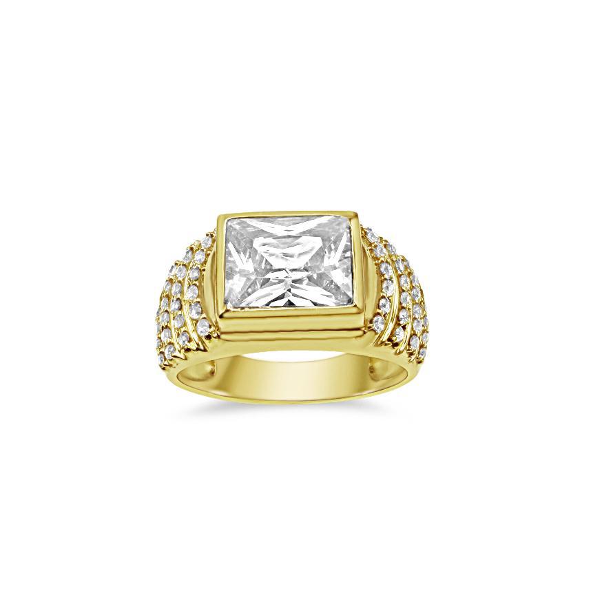 10k Yellow Gold Signet Pinky Ring Mens