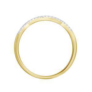 0.25ctw Diamond Cluster Halo Bridal Set 10K Yellow Gold