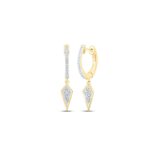 1/6ctw Diamond Earrings 10k Gold 170123