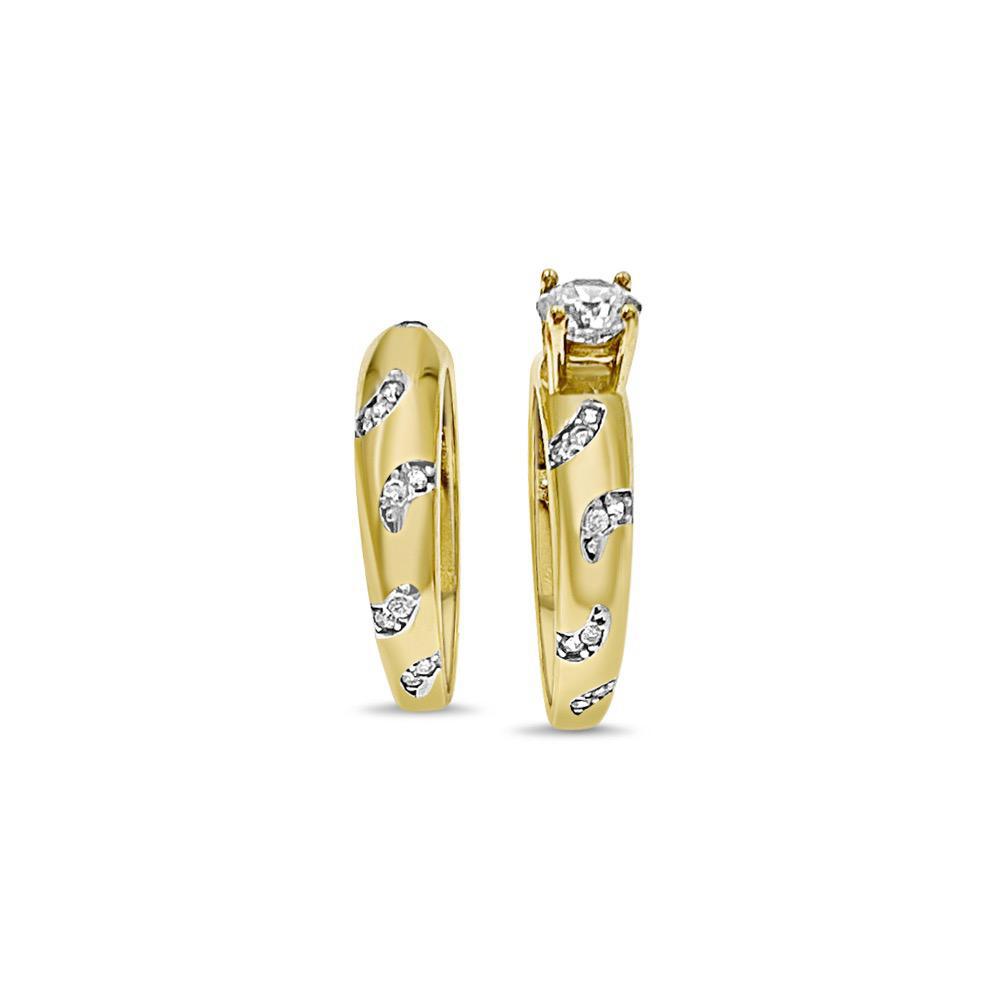 10k Yellow Gold Wedding Bridal Ring Set Engagement Band