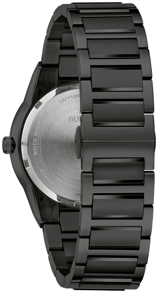 Bulova Millennia Black Stainless Steel Mens Watch 98A313