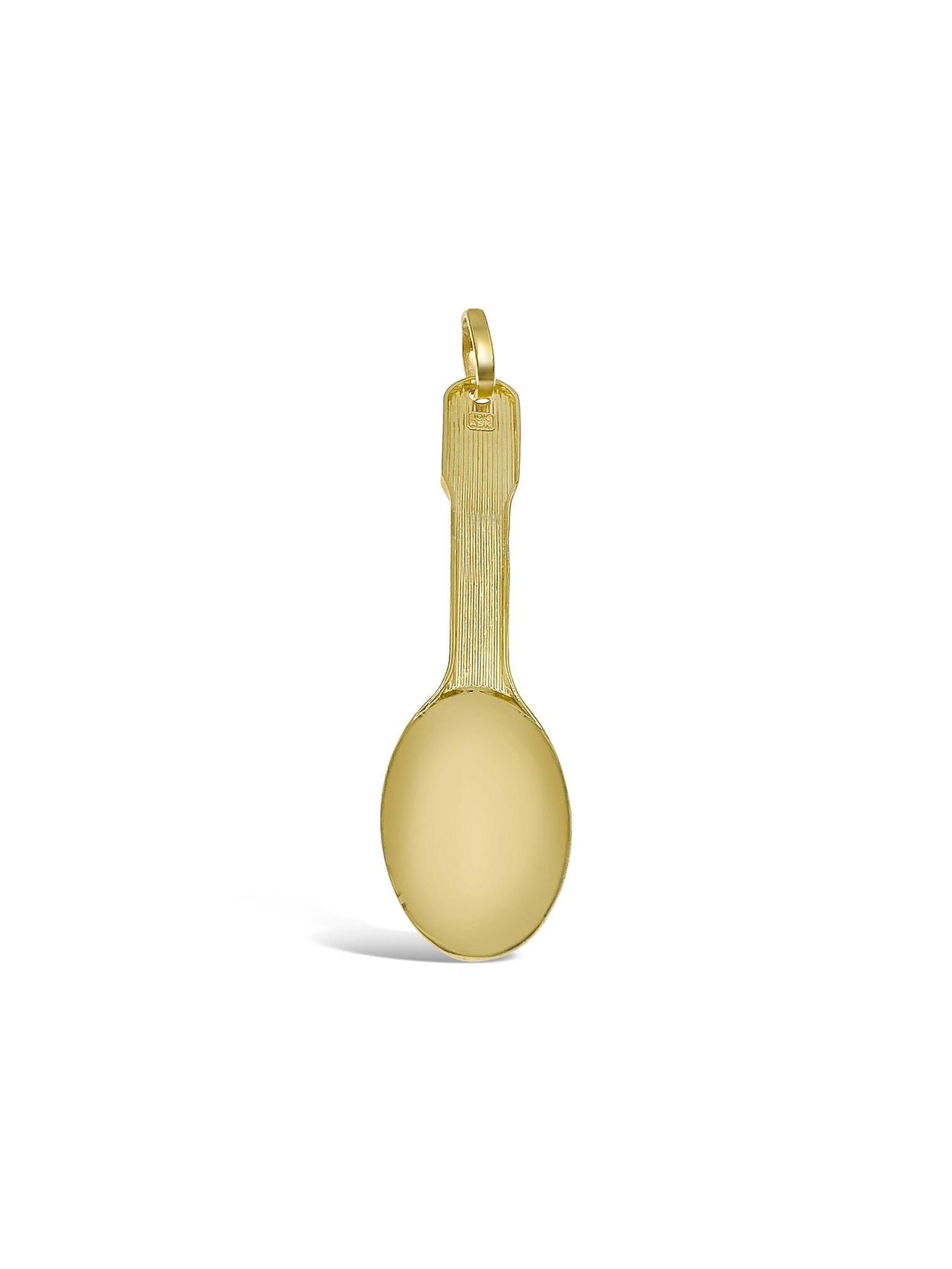 10k Gold Spoon Pendant Charm 3.3"