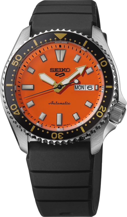 Seiko 5 Sports SKX Automatic Mens Orange Dial Watch SRPL89