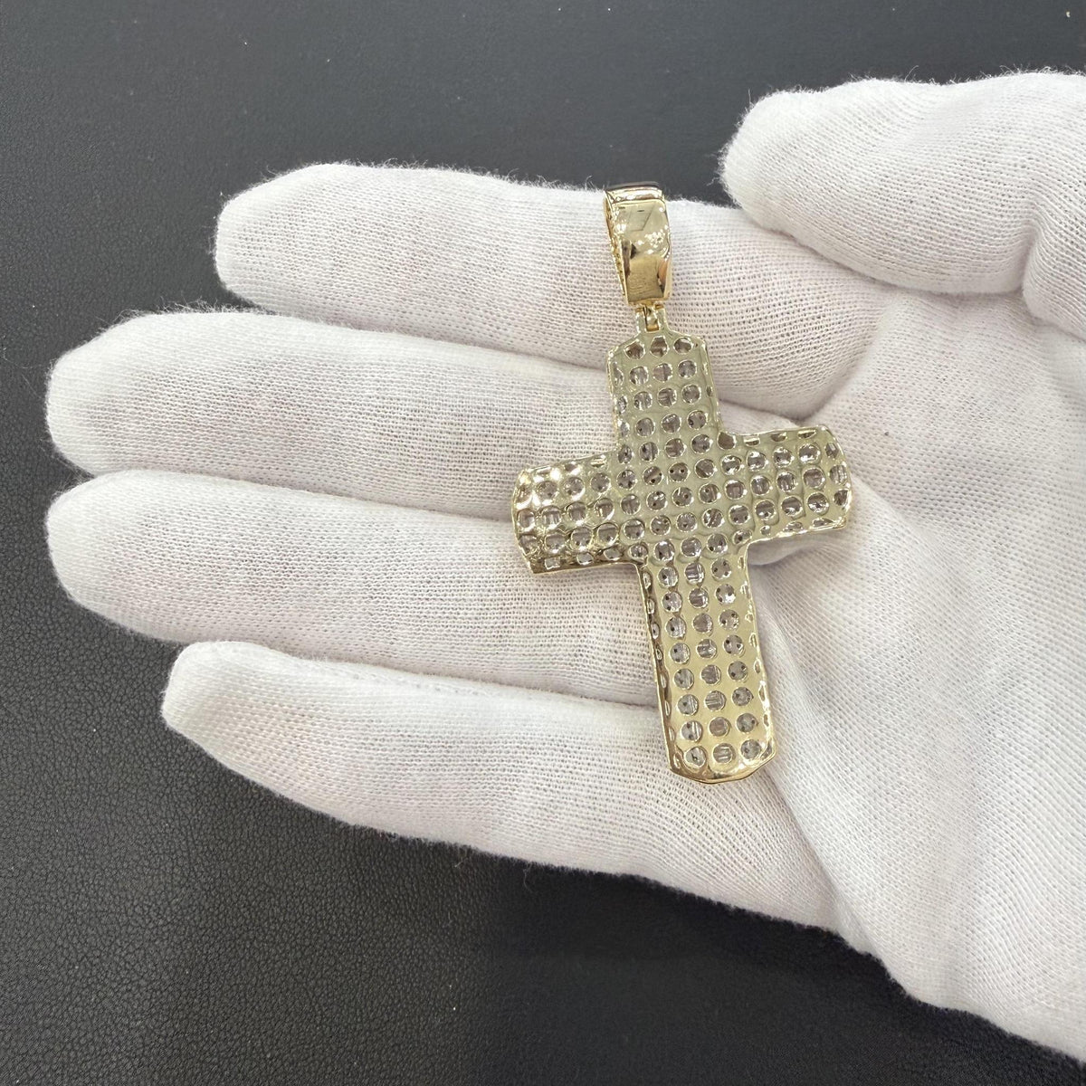 2.20ctw Diamond Cross Pendant 14K Yellow Gold