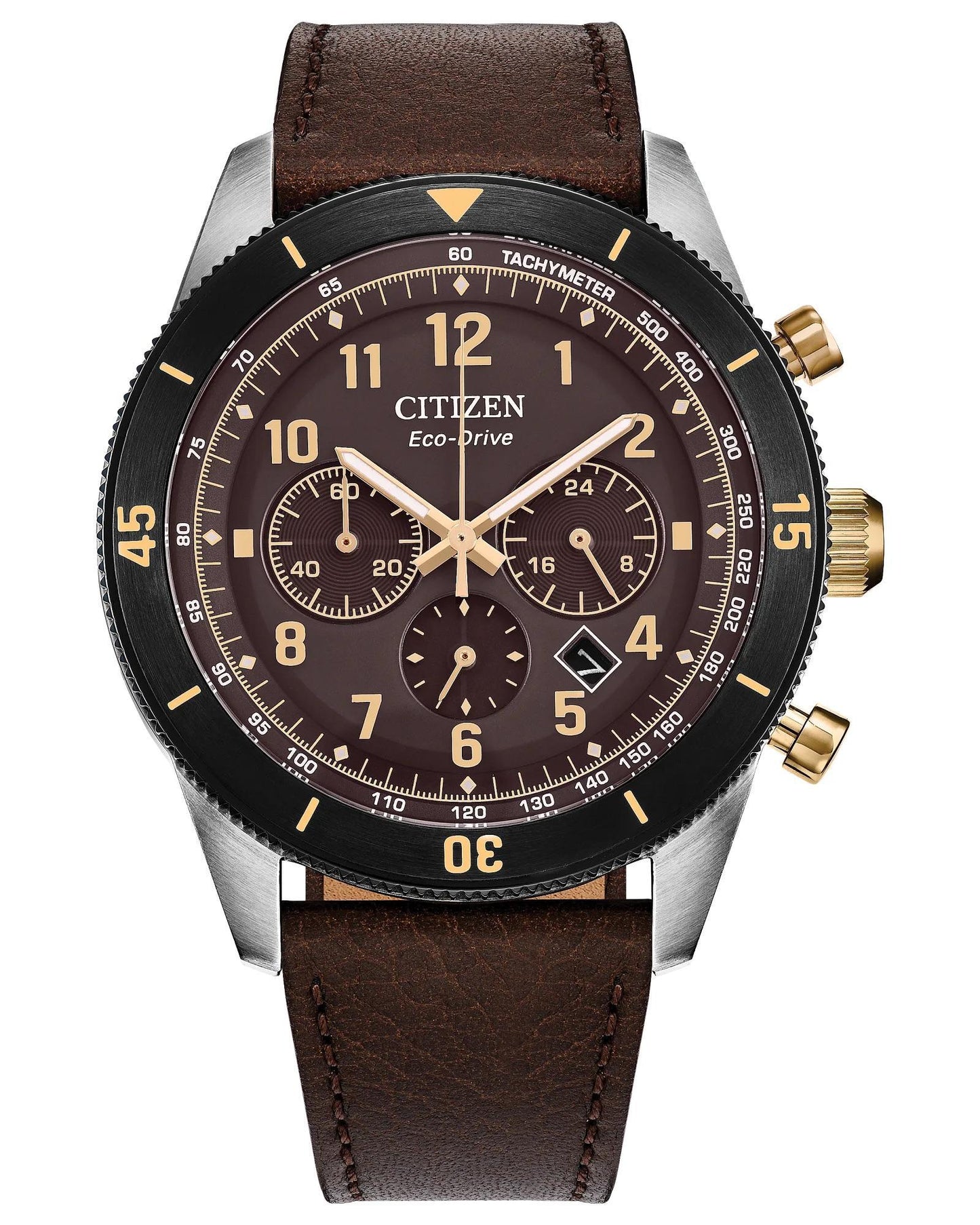 Citizen Terra Force Eco Drive Brown Dial Men's Watch CA4746-08X