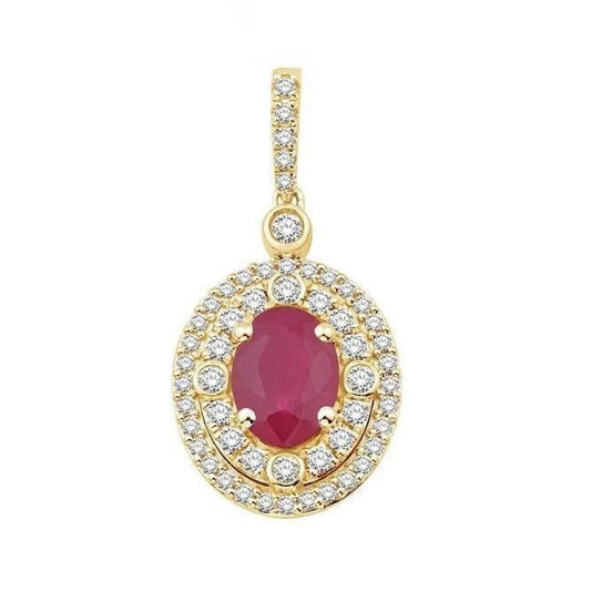 0.53ctw Diamond Pendant 14K Yellow Gold