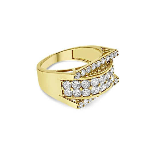 10K Yellow Gold Mens Band Ring