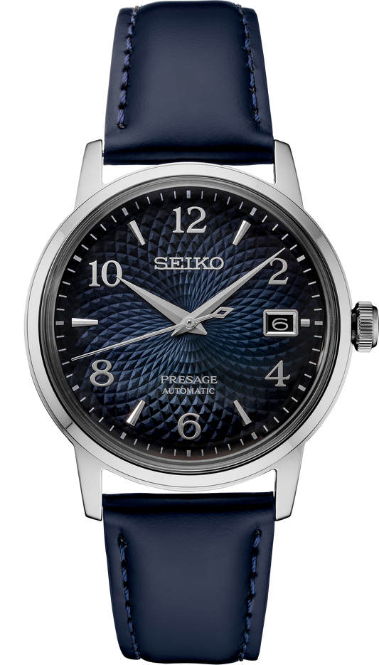 Seiko Presage Cocktail Time Automatic Navy Dial Mens Watch SRPE43